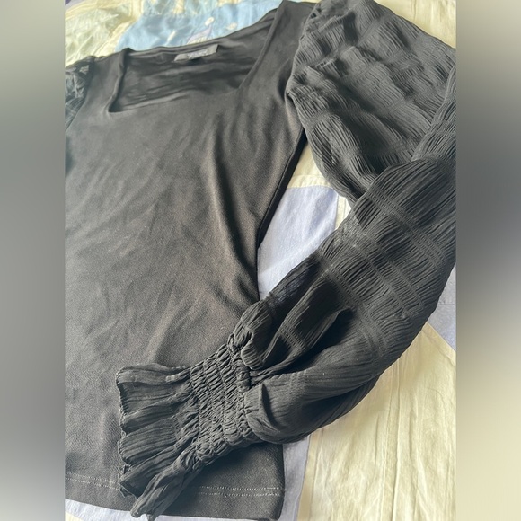 Ever New Womens Posie Georgette-Sleeve Ruffle Romantic Feminine Ethereal Top XS - Picture 4 of 12